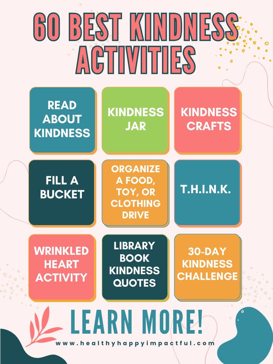 kindness worksheet; bingo; games to teach