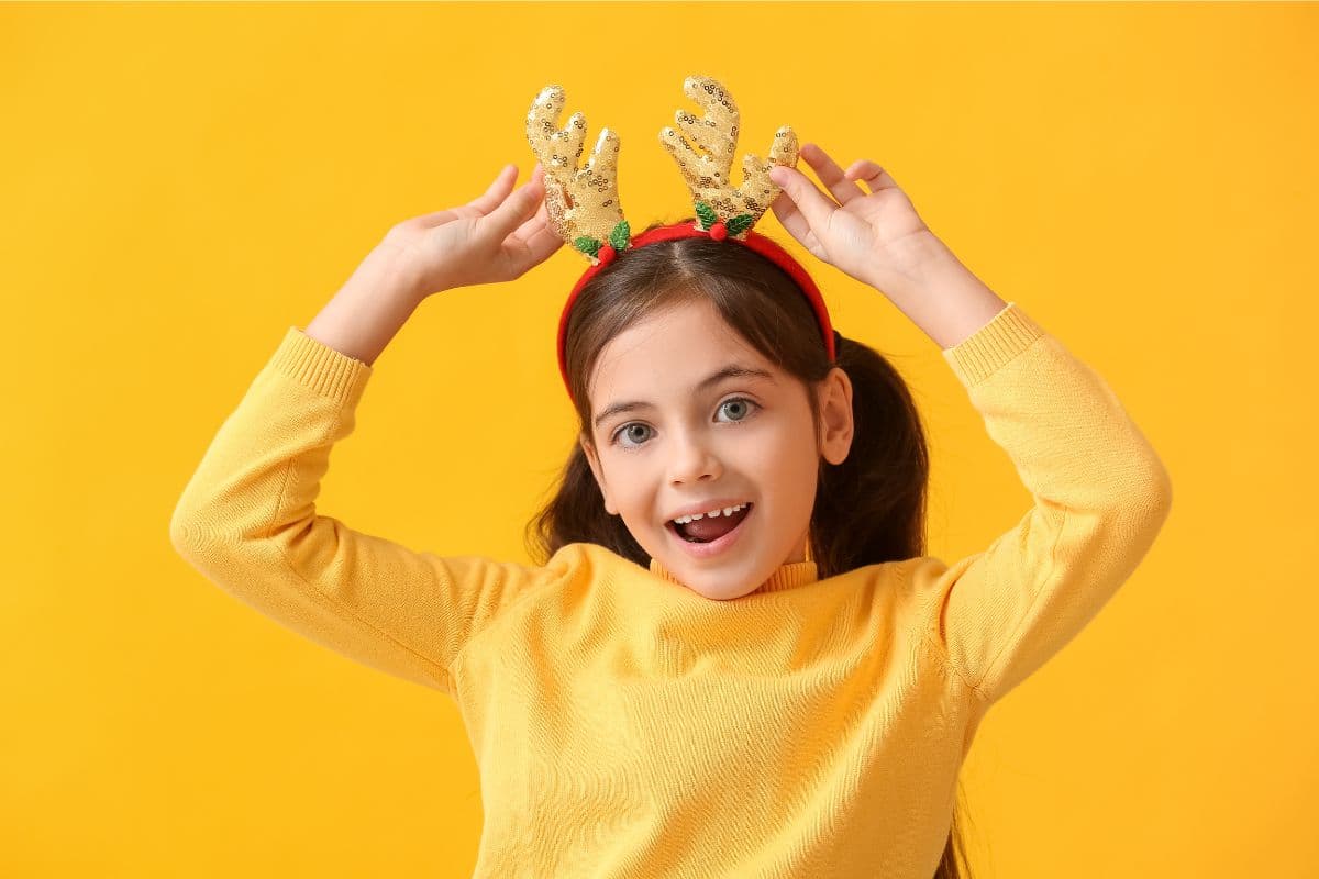 girl with antler headband