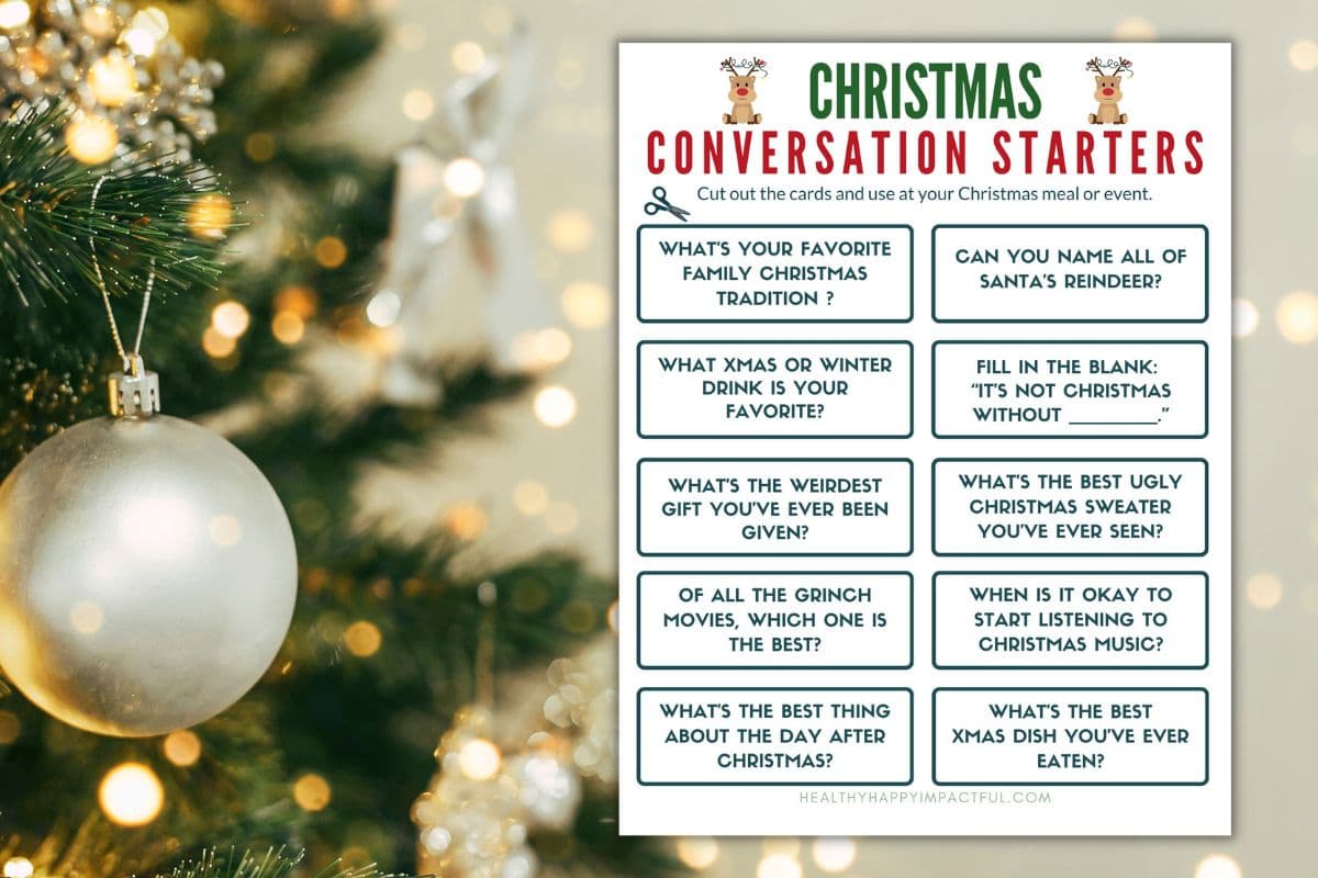 Christmas conversation starter pdf cards printable free