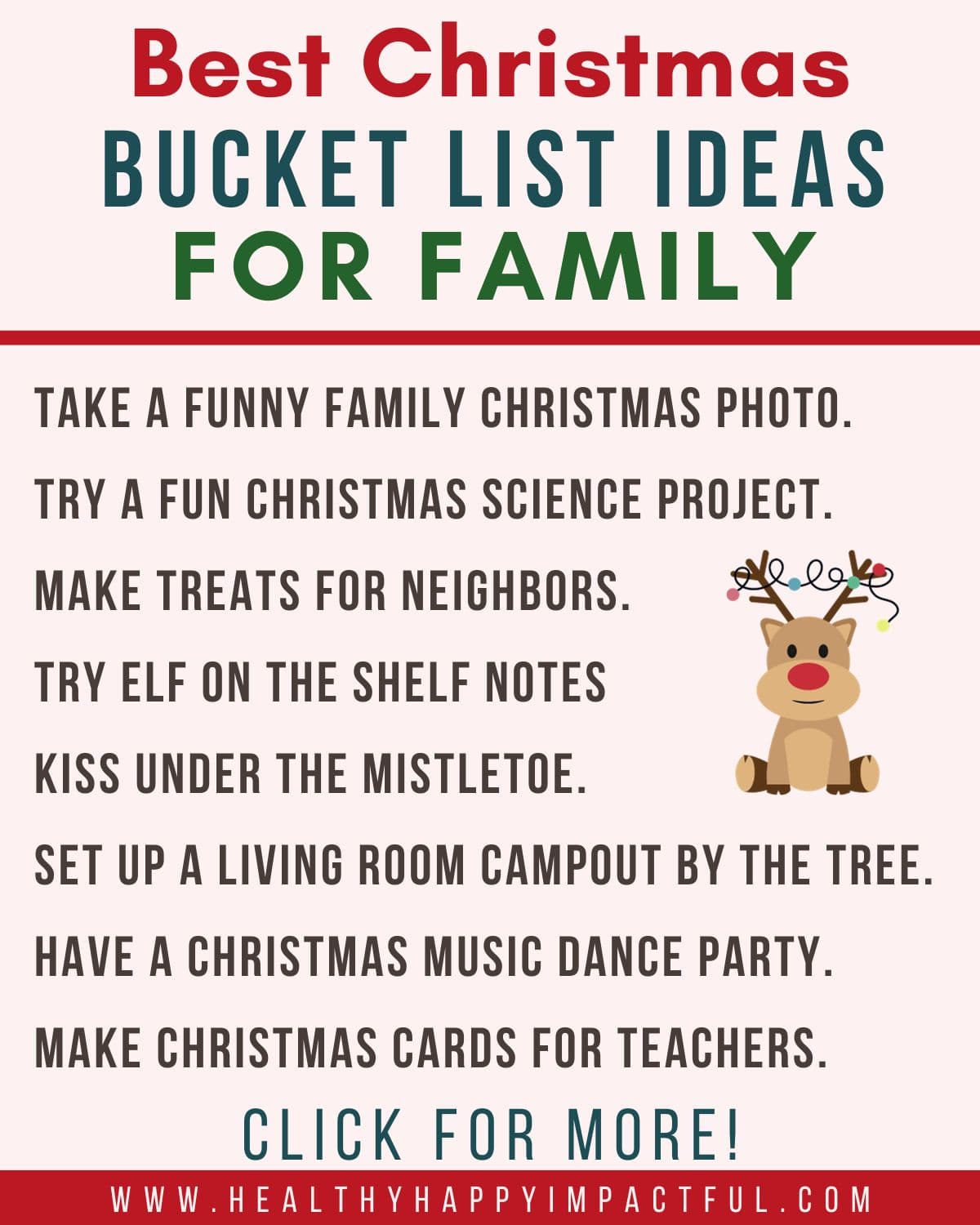 Christmas bucket list ideas; kids and adults