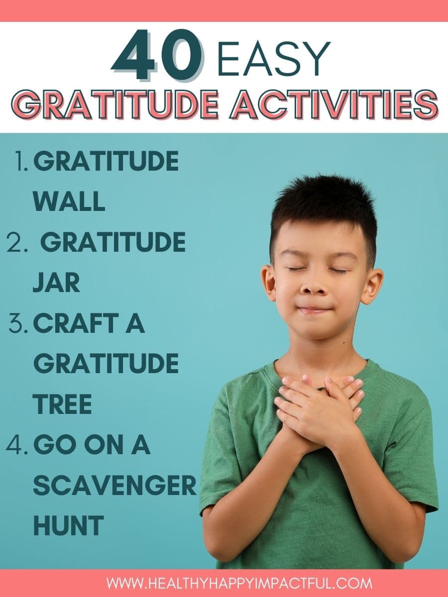 gratitude activities for kids, preschoolers, elementary students pin