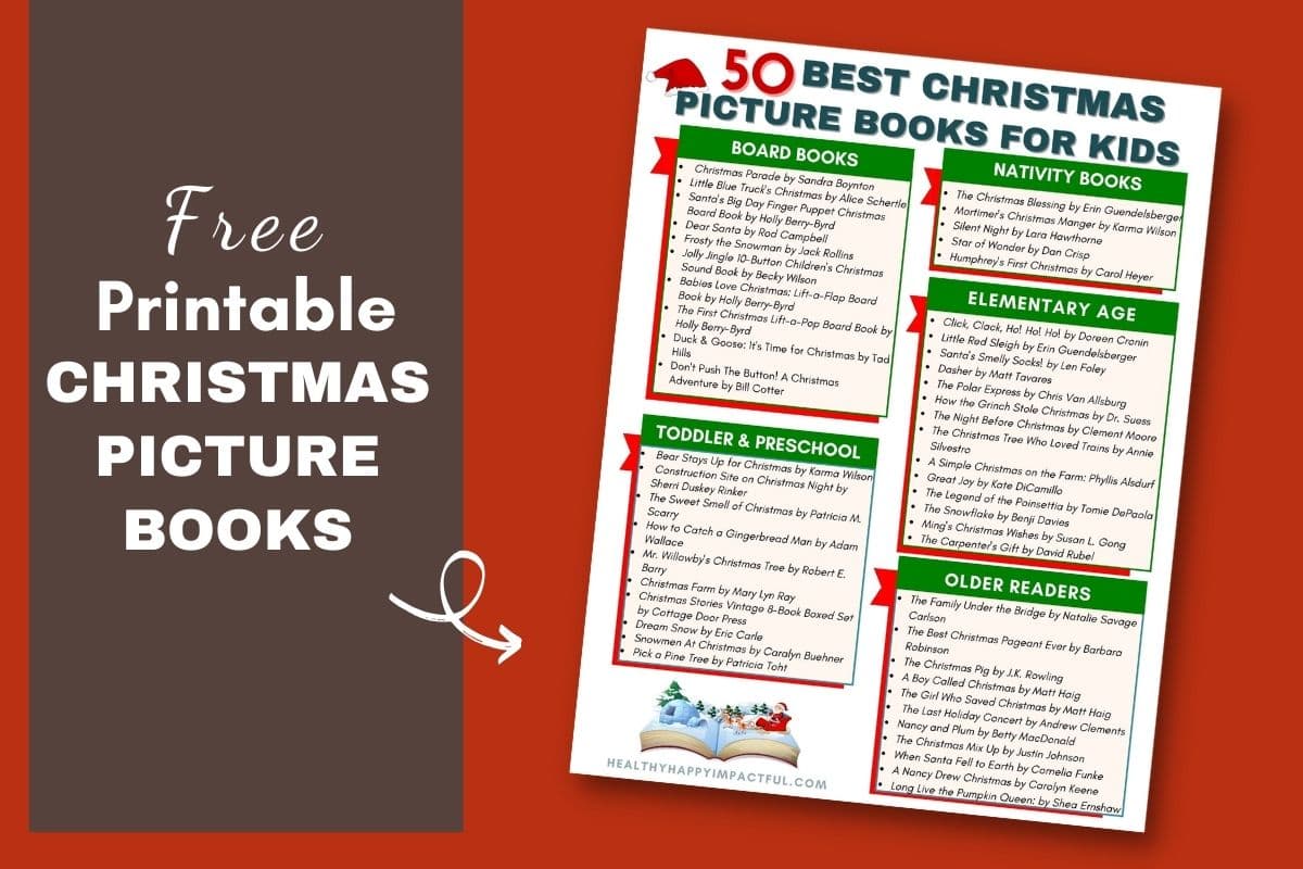 Best list of Christmas pictures books pdf printable free