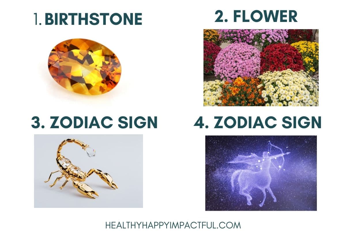 symbol, flower, zodiac sign picture trivia quiz for November