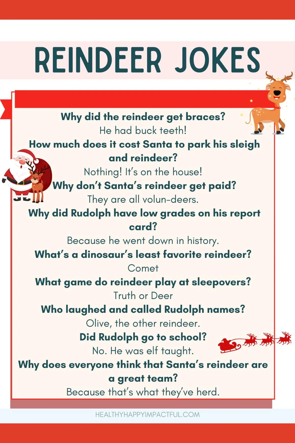 reindeer jokes free printable