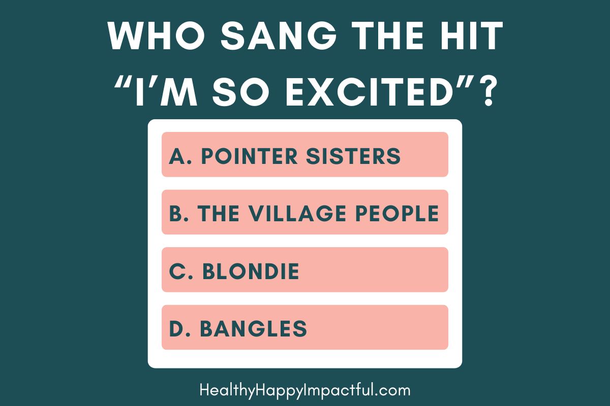 80s music trivia multiple choice; what are some good questions? easy