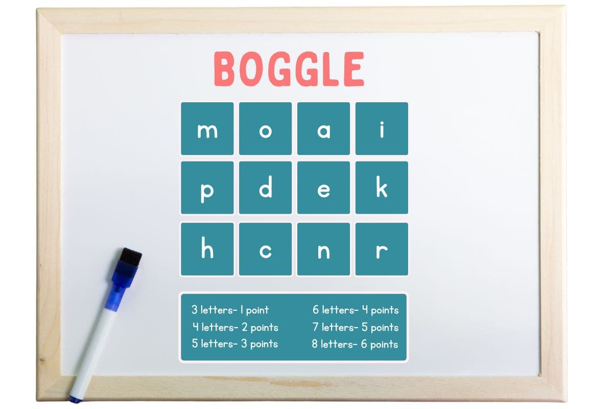 boggle whiteboard games to play for students in the classroom
