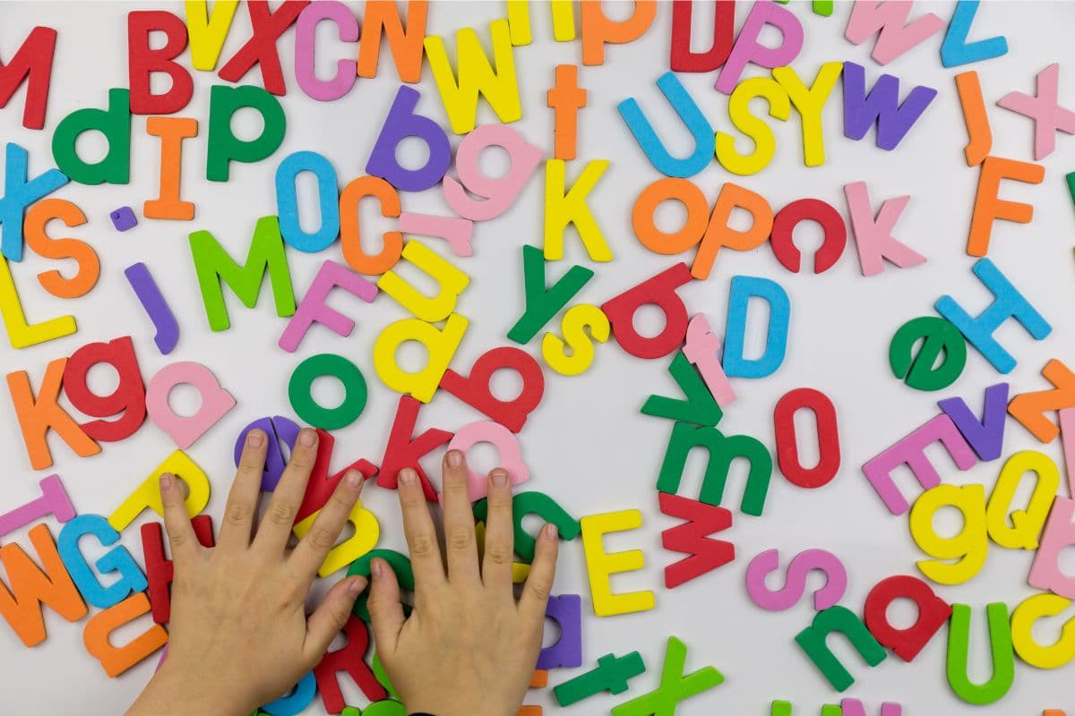 colorful magnetic letters
