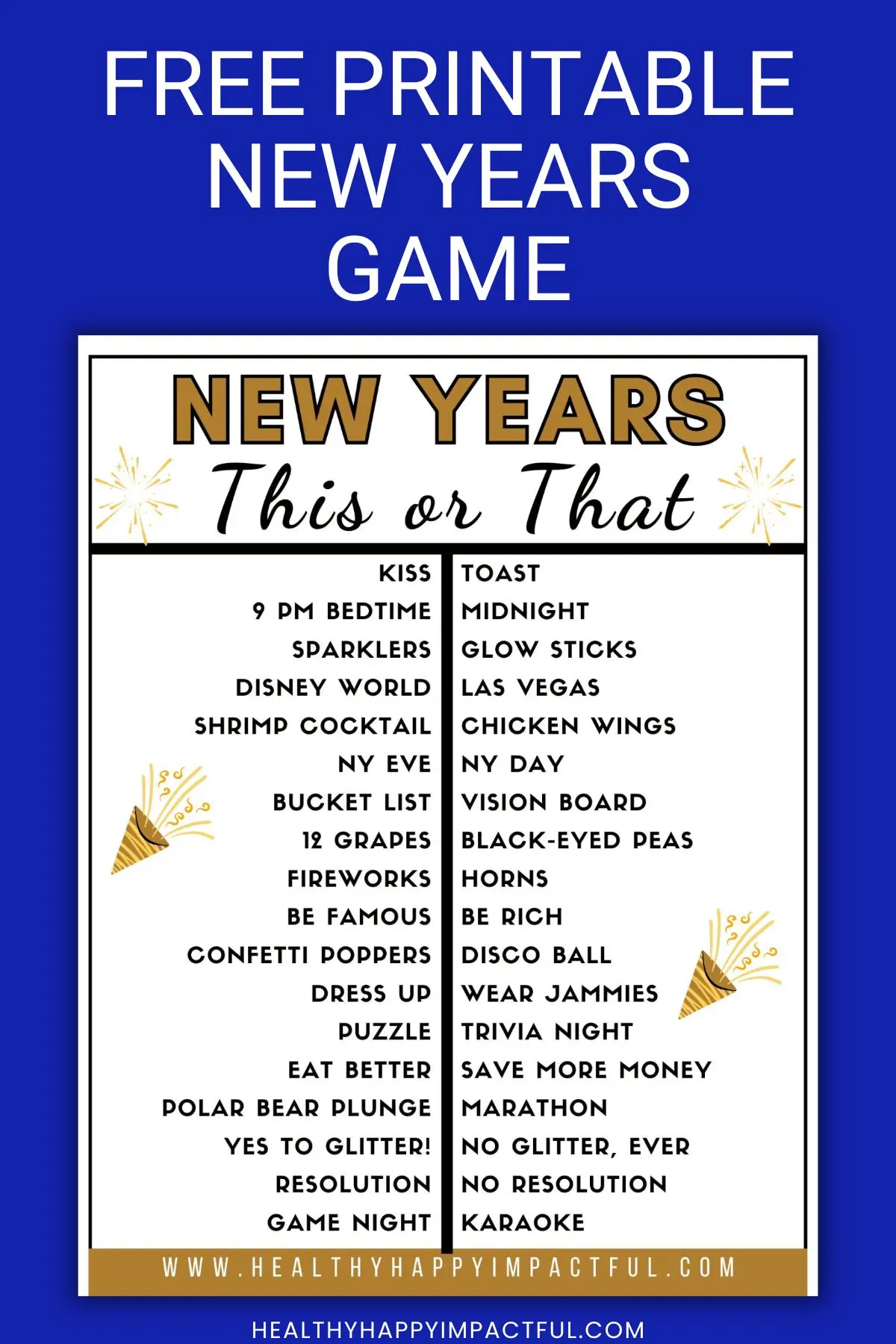 New years this or that questions game, free printable pdf would you rather