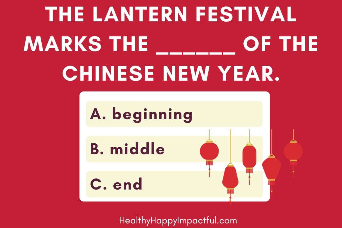 multiple choice Chinese New Year trivia questions and answers