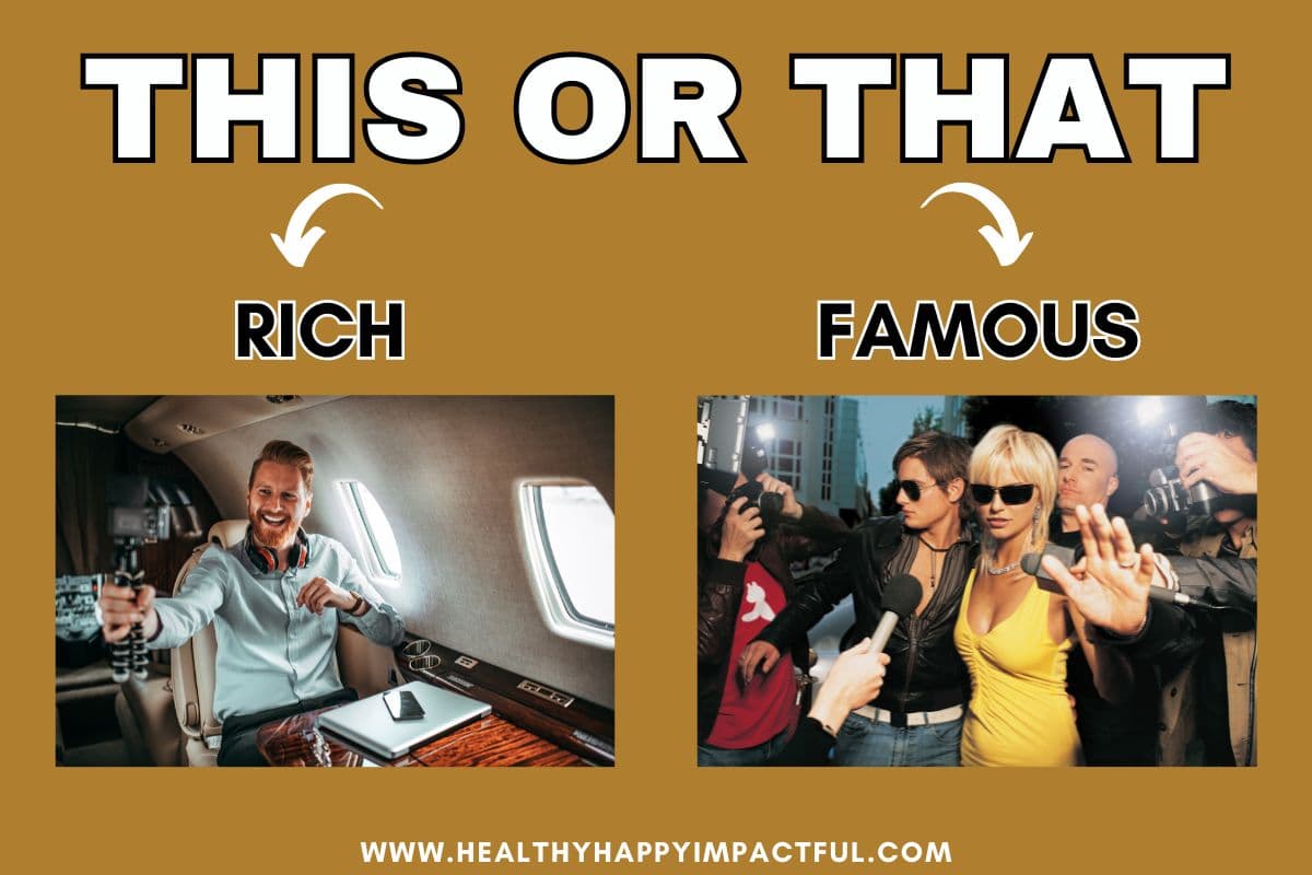 rich or famous: Funny New Years this or that questions quiz