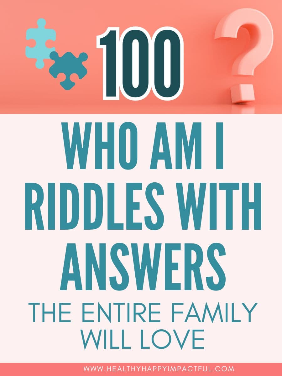 title pin; who am I riddles with answers for kids and adults