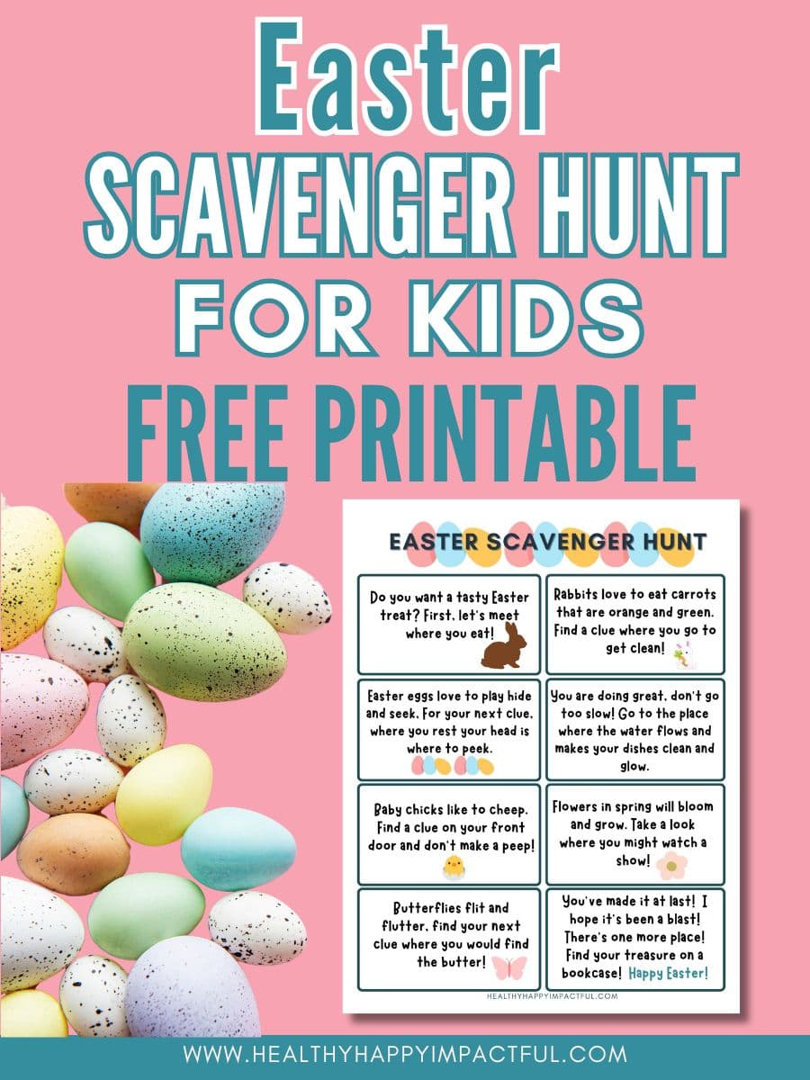 printable Easter egg hunt clues; treasure; for toddlers; preschool; kids; tweens