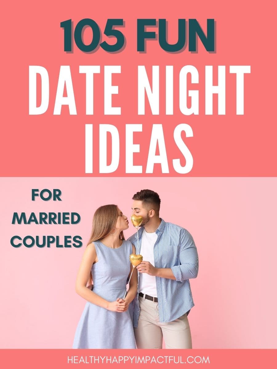 title pin; date night ideas for married couples