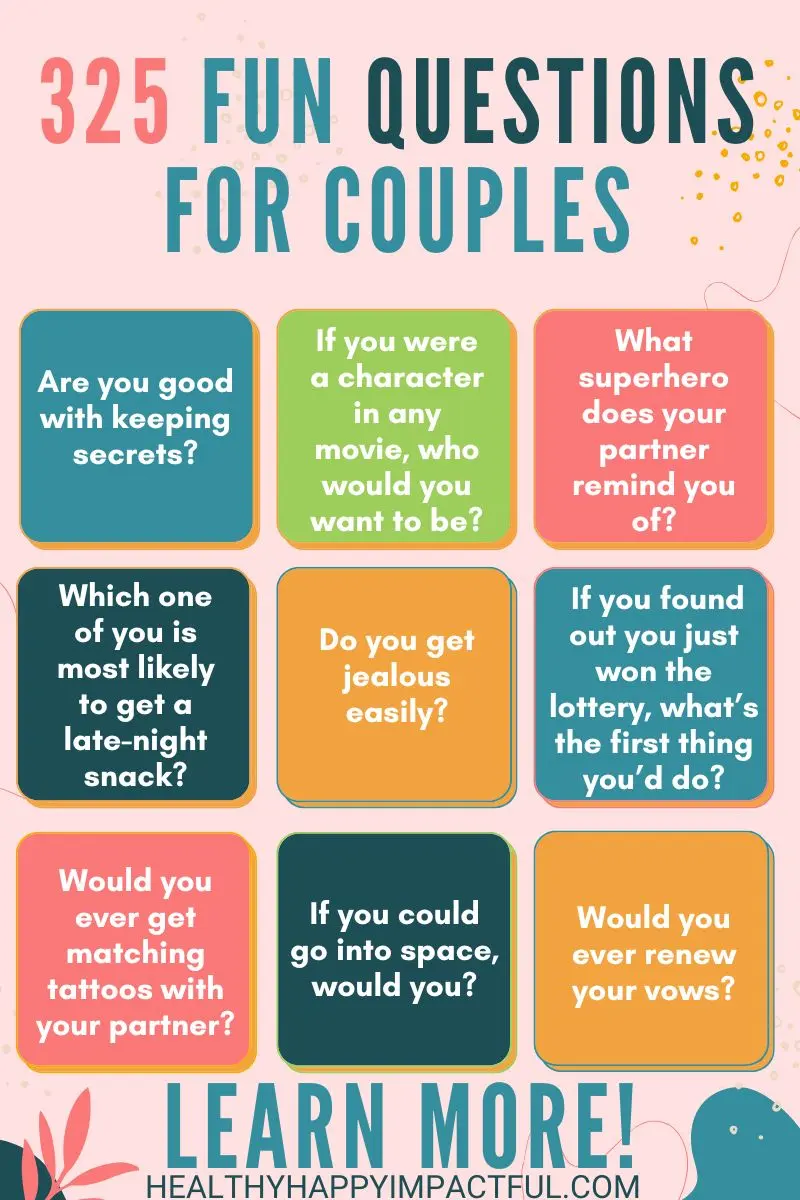 good couples questions that are fun and funny list