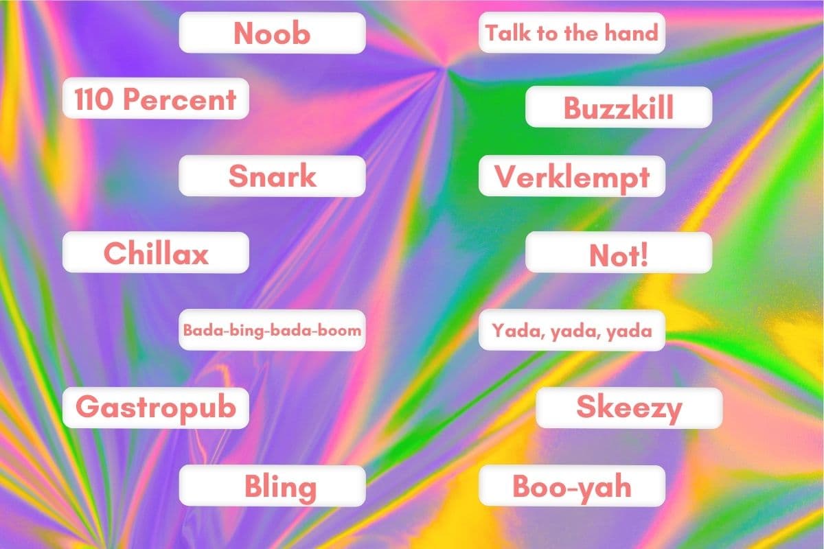 90s slang trivia quiz; totally
