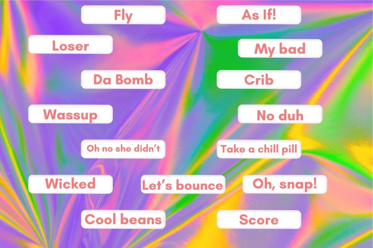 word bank; 90s slang