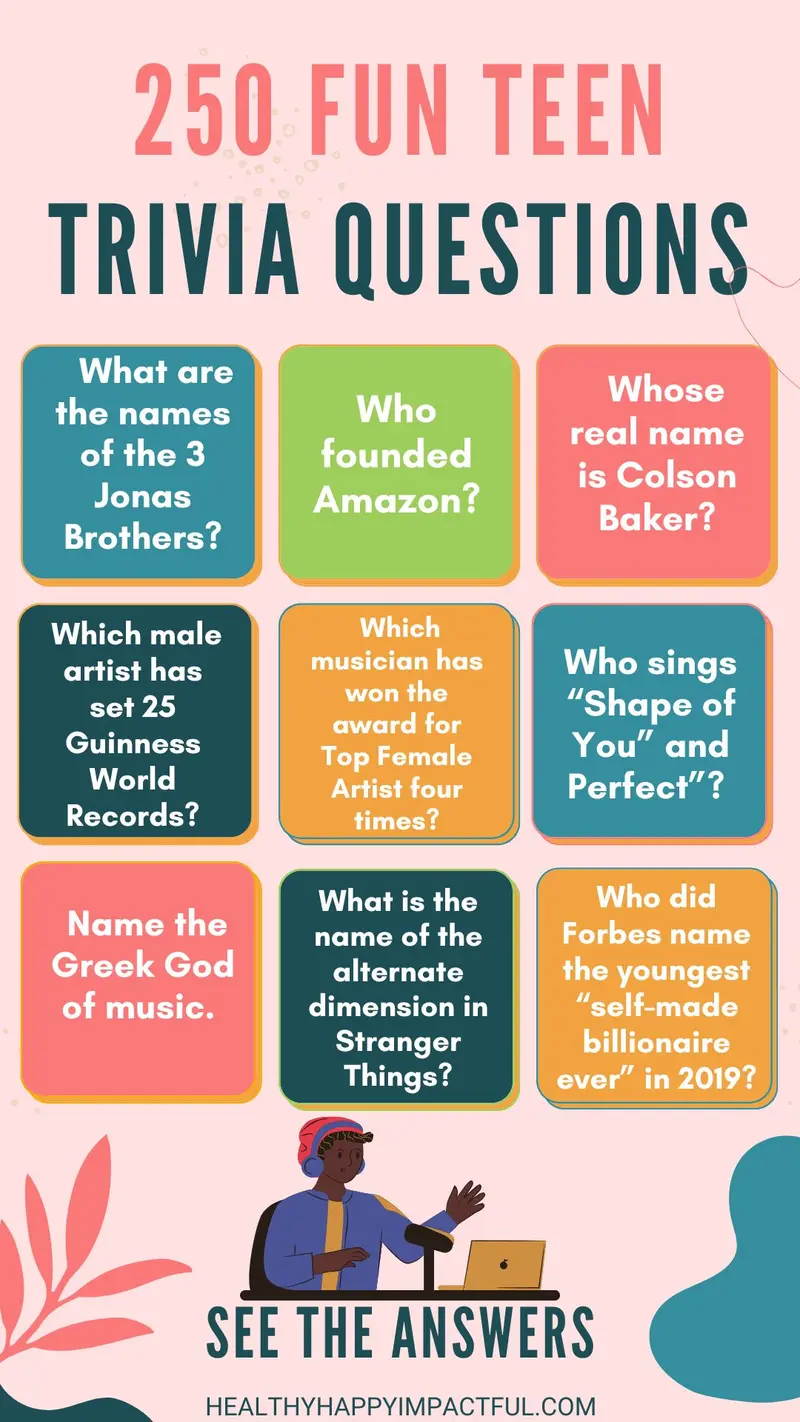 fun teen trivia quiz questions with answers