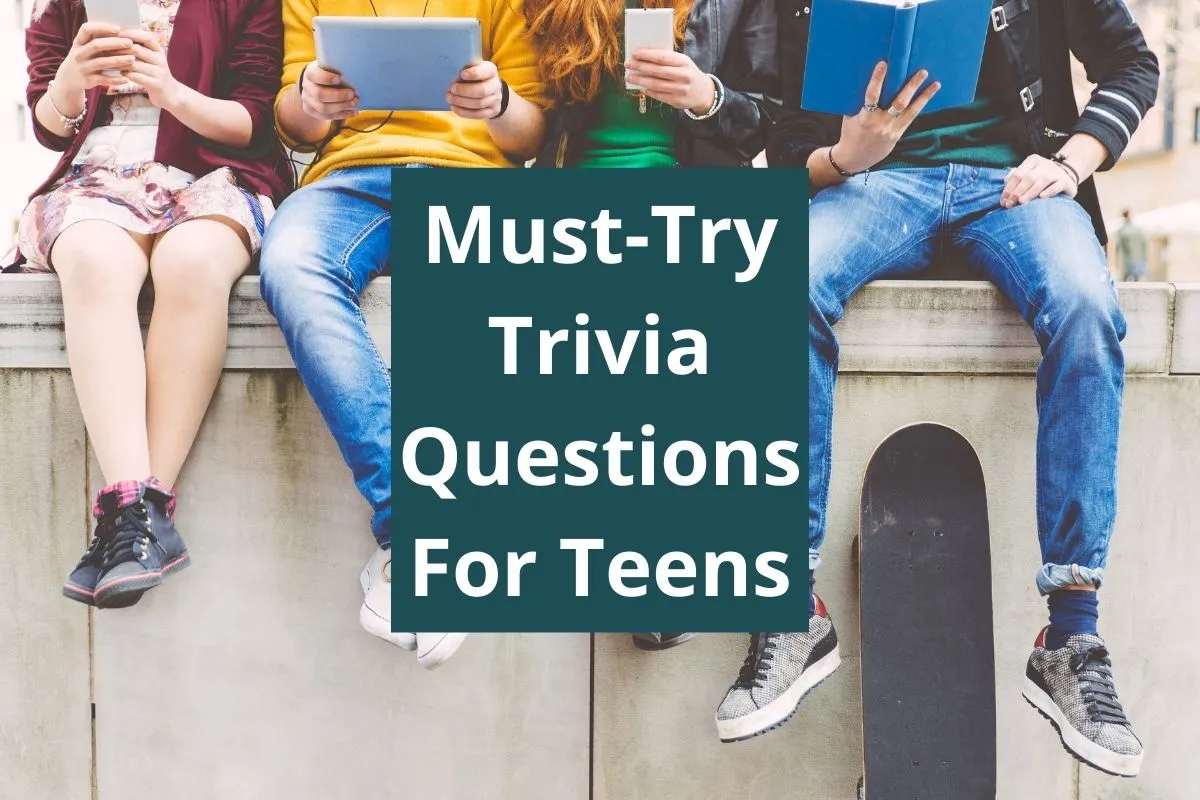 featured image; easy, fun, hard trivia questions for teens