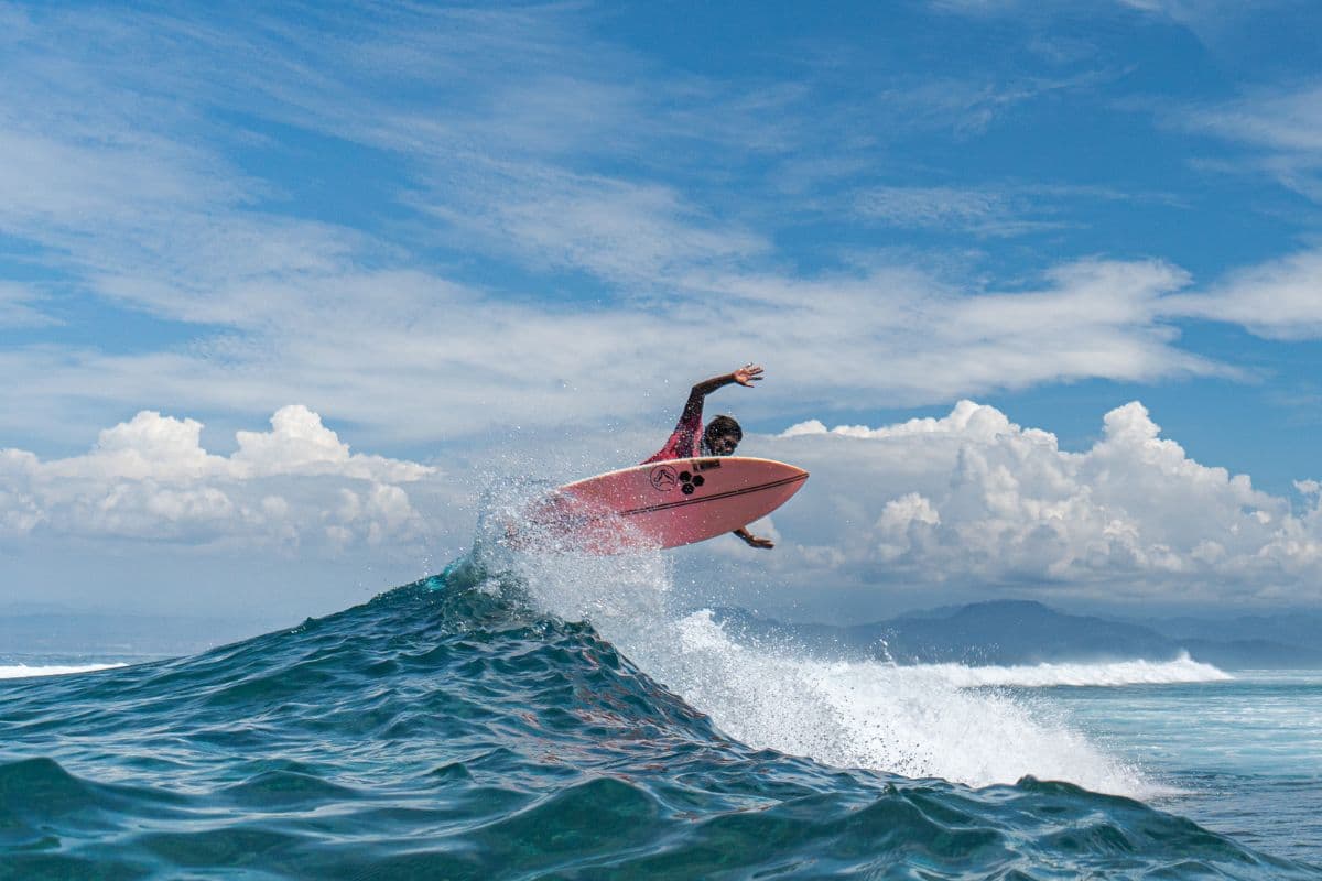 man surfing