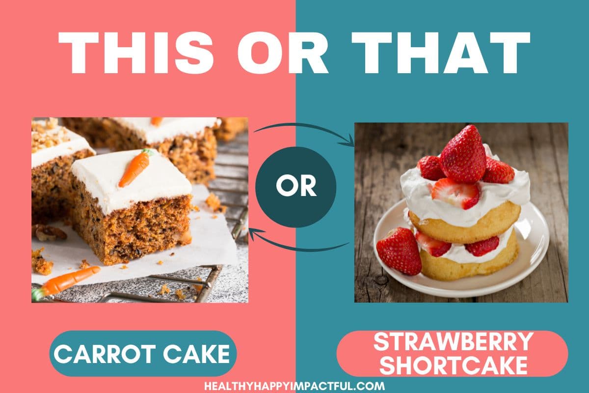 spring food this or that and would you rather questions