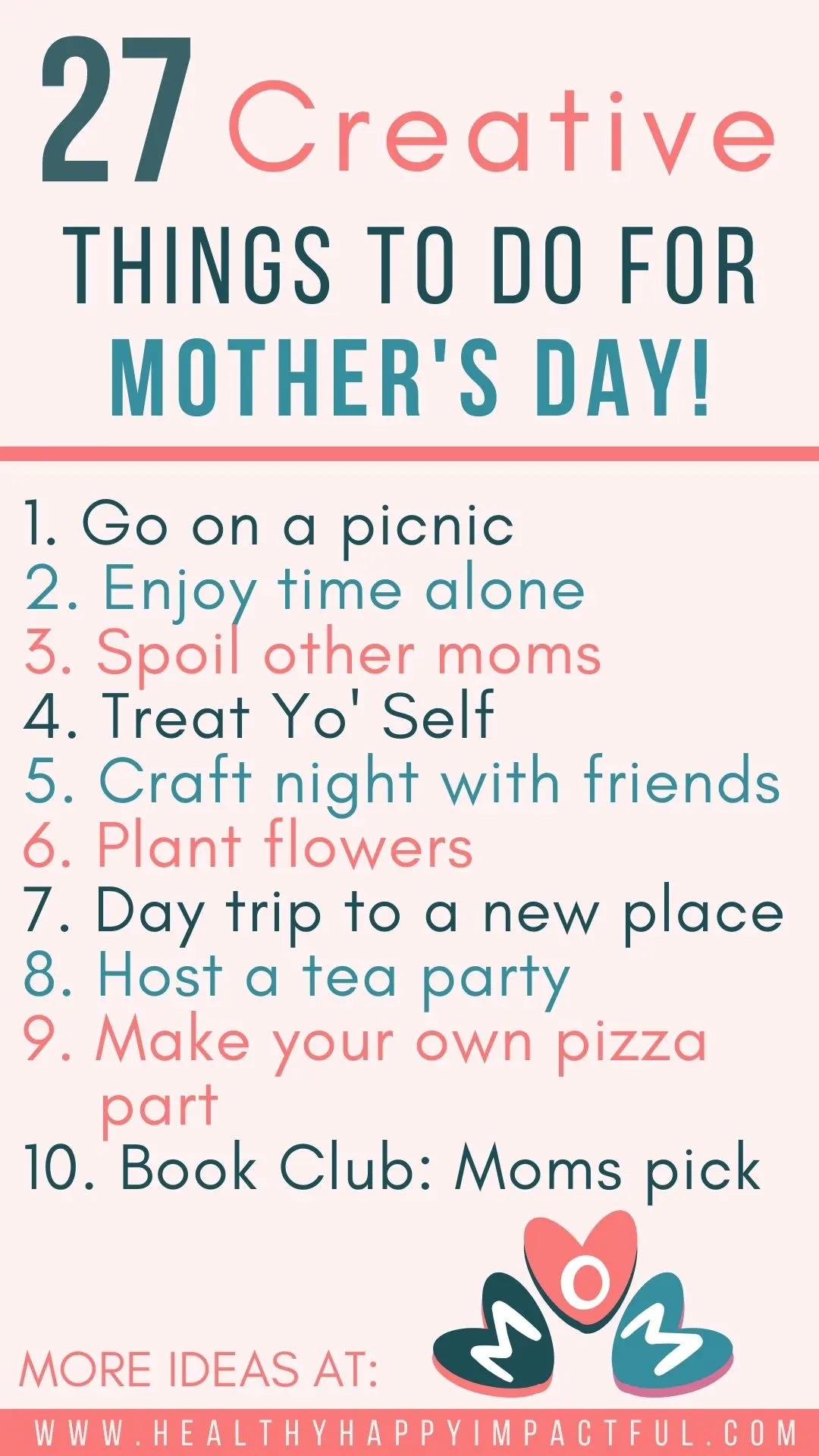 great mother's day things to do; experience gifts