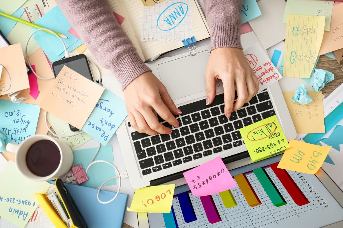 Do less, post-its everywhere