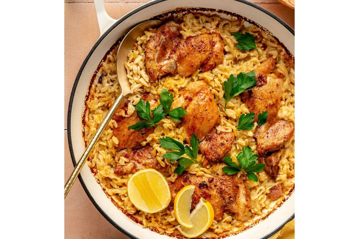 one-skillet chicken orzo recipe