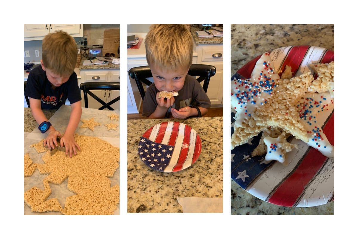 rice krispies for the 4th of july