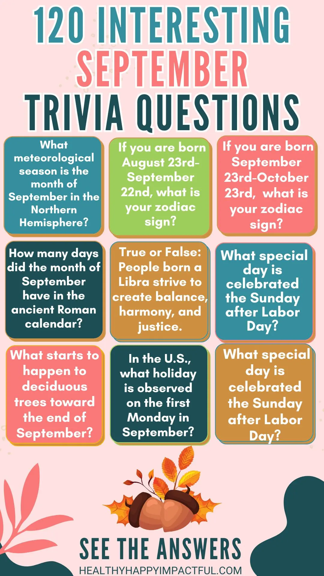 September trivia questions quiz with answers pin