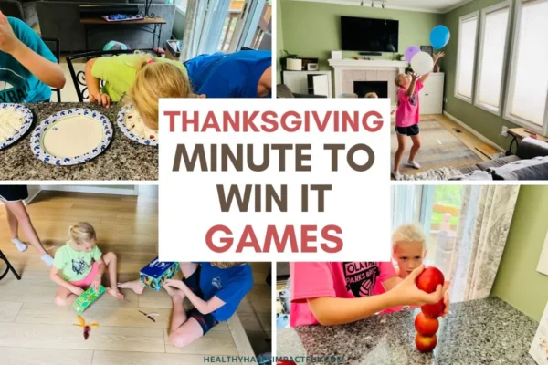 Thanksgiving minute to win it games for groups, family, holiday parties