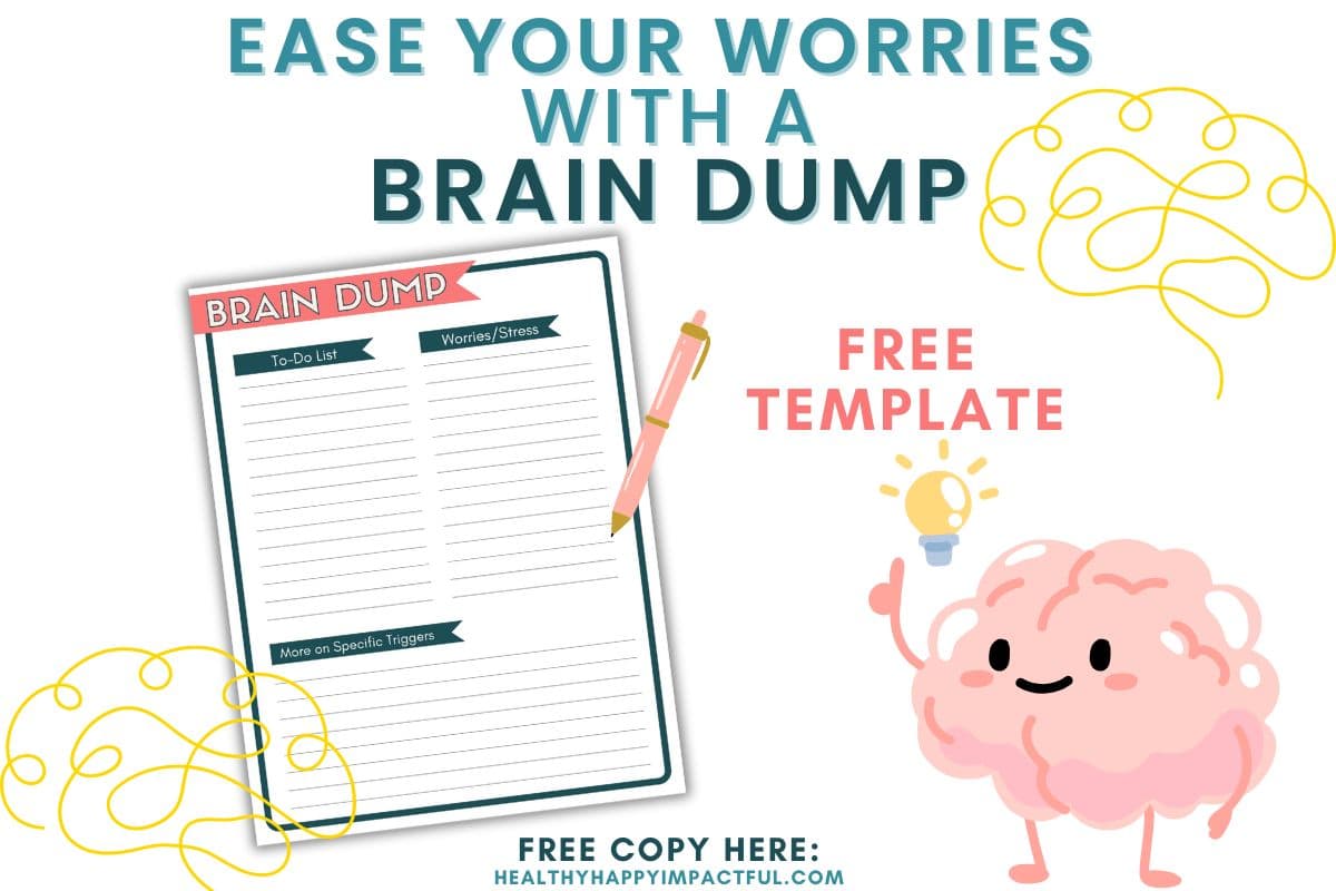 brain dump pin 1200 x 800 px 1 free brain dump template, evening wind down activities