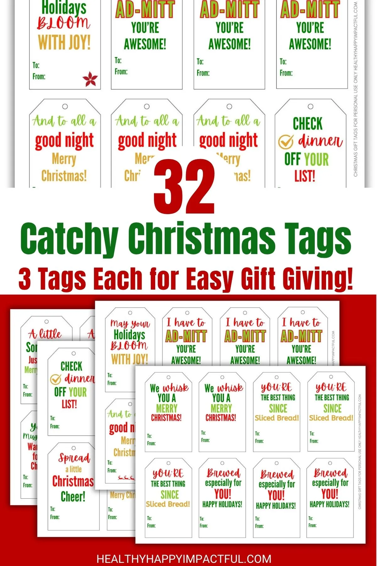 printable Christmas gift tags