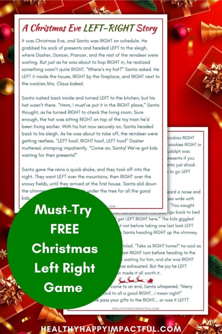 MustTry Left Right Christmas Game (With Free Printable Story)