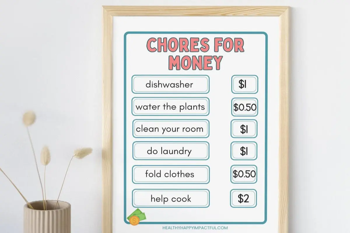 8 Simple Chores for Money Chart Ideas (+ Free Printables)