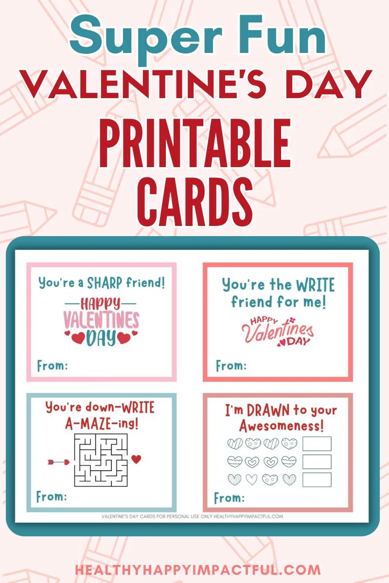 valentines day printable cards; cute; for kids; easy; for school; free