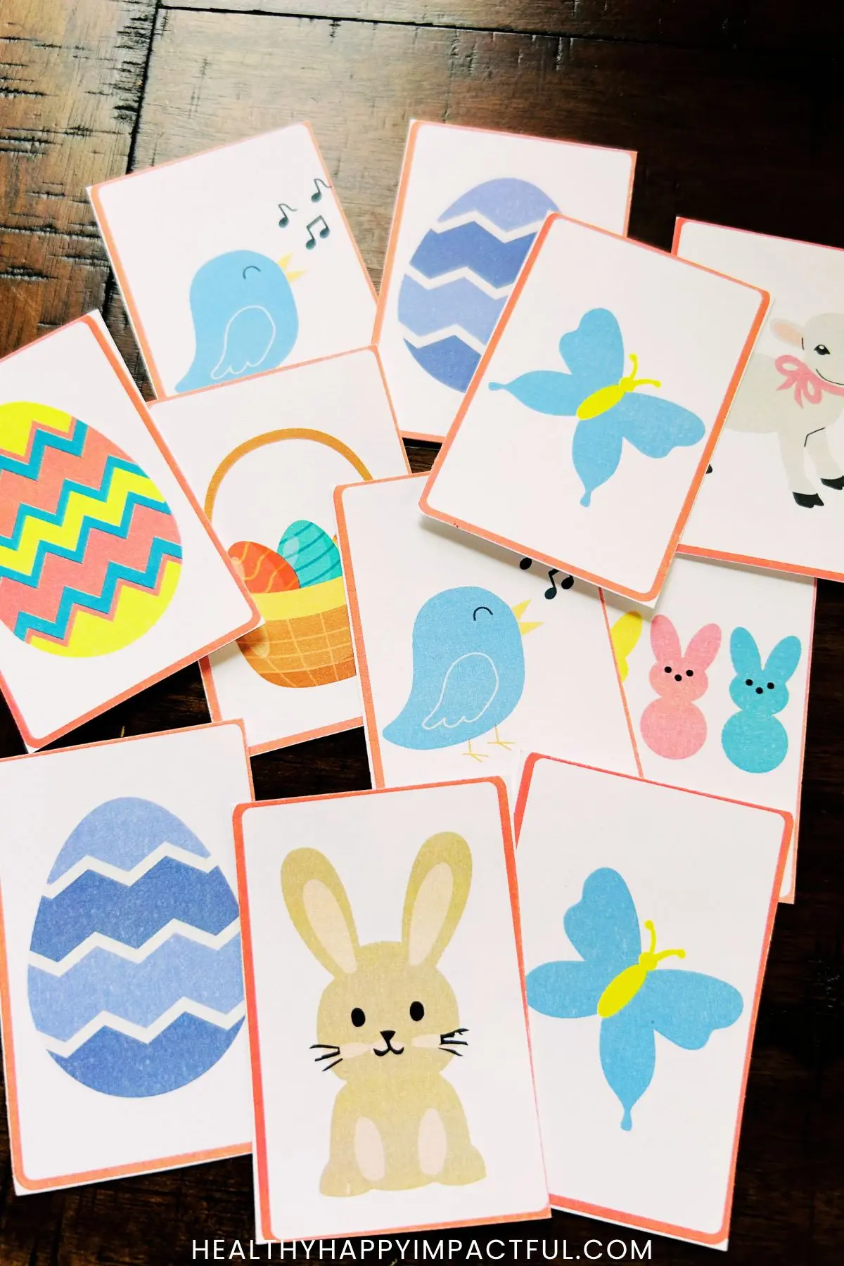 cut out Easter memory matching cards examples