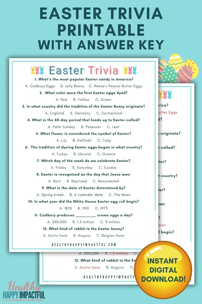 Easter trivia printable