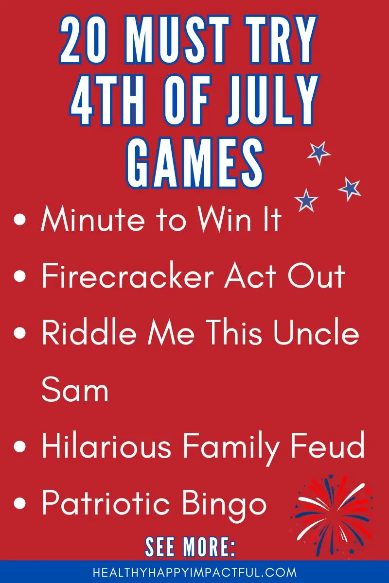 4th of July games for kids, adults, groups to play