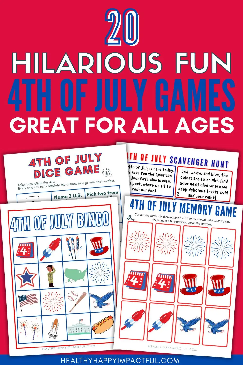 4th of July games with printables