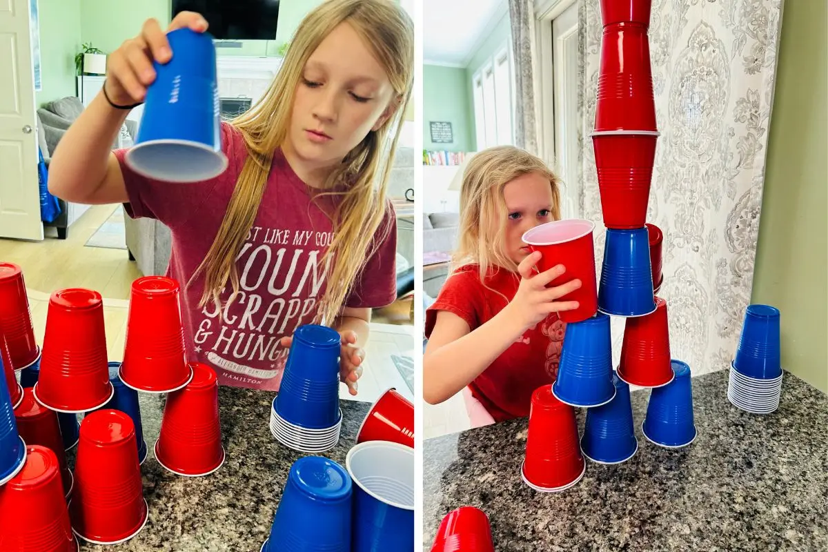 Patriotic pyramid challenge