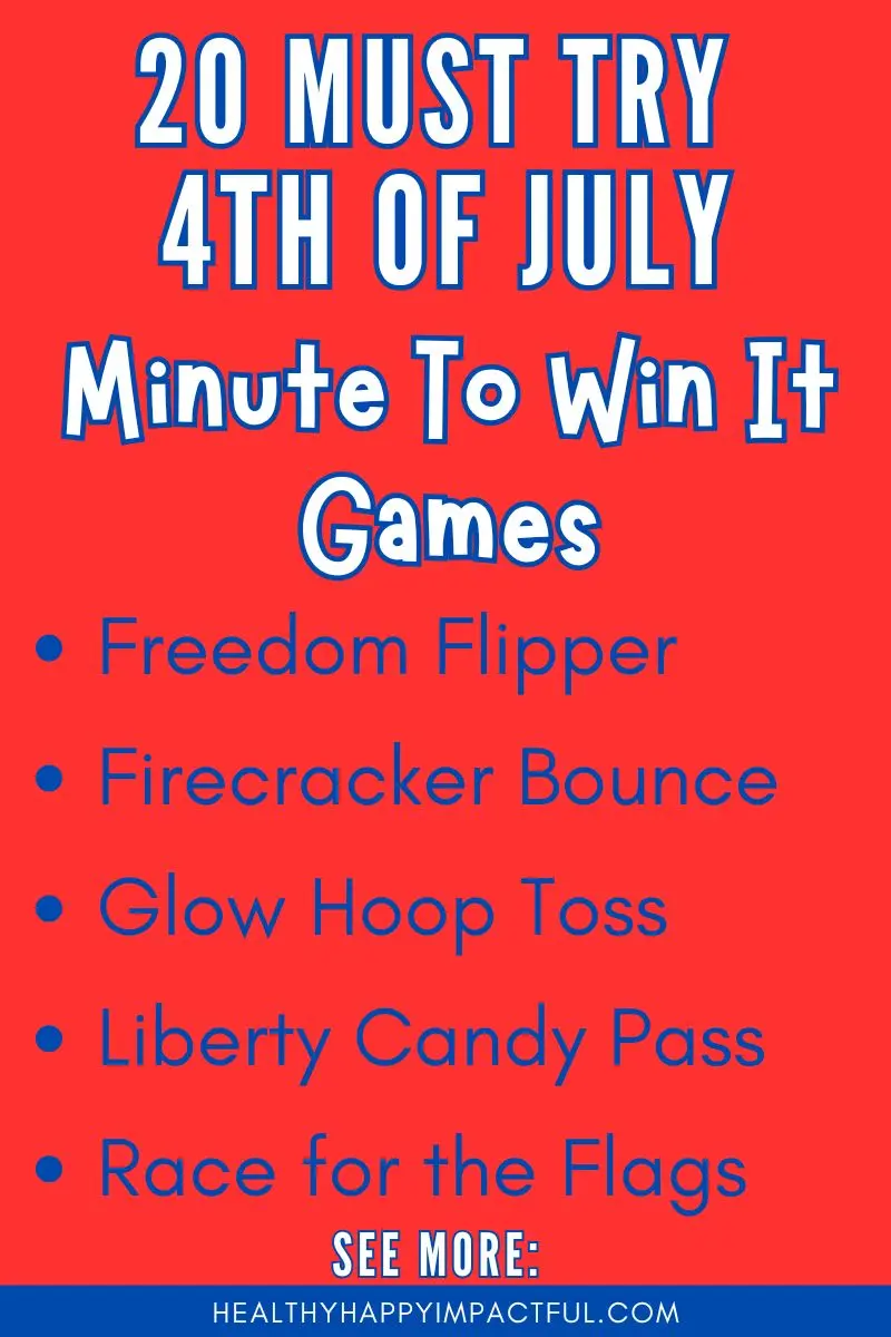 4th of July minute to win it games for groups, kids, adults, teens