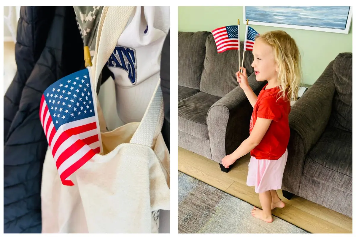 Race for the flags, minute to win it party games for 4th of July