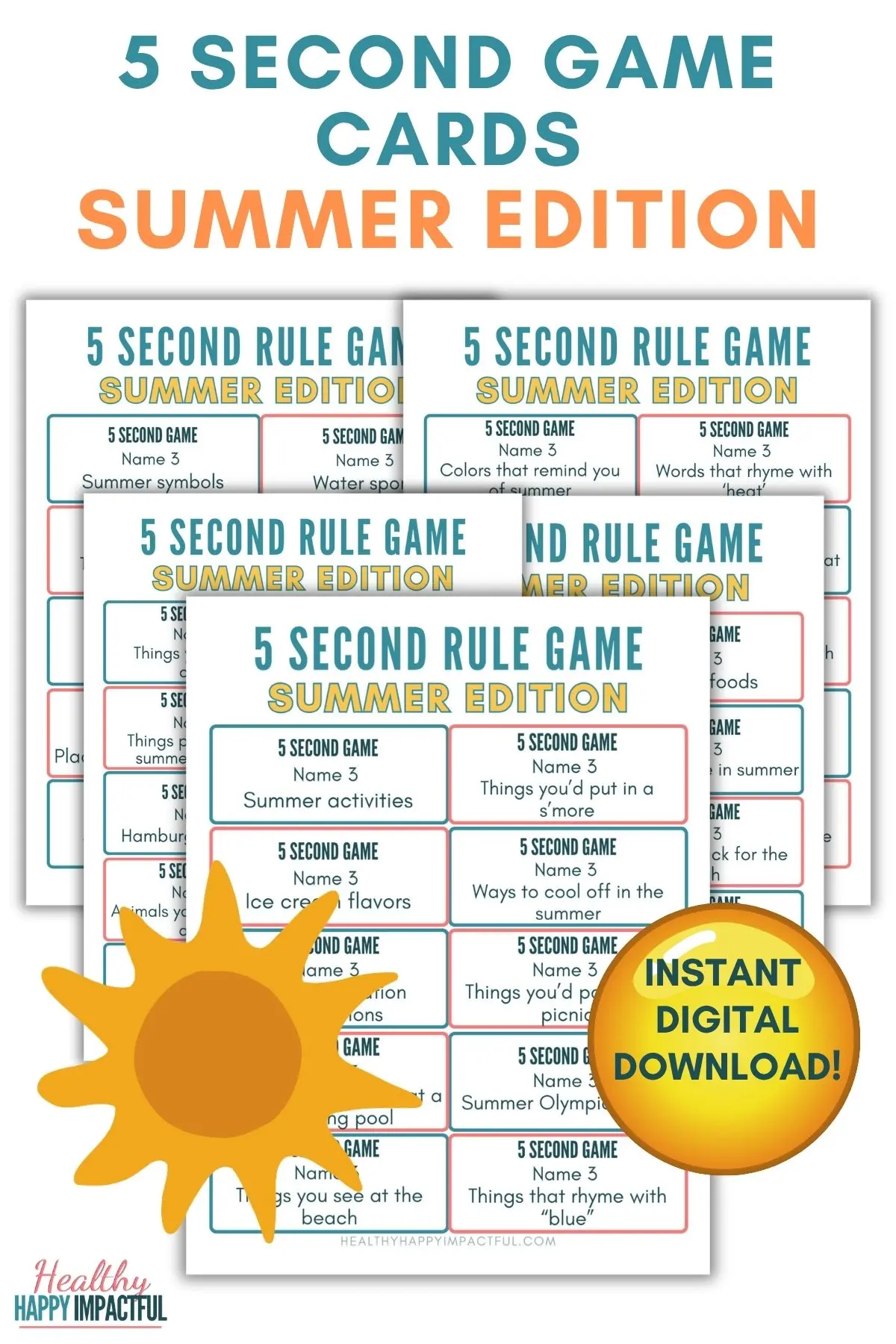 summer 5 second rule game cards pdf