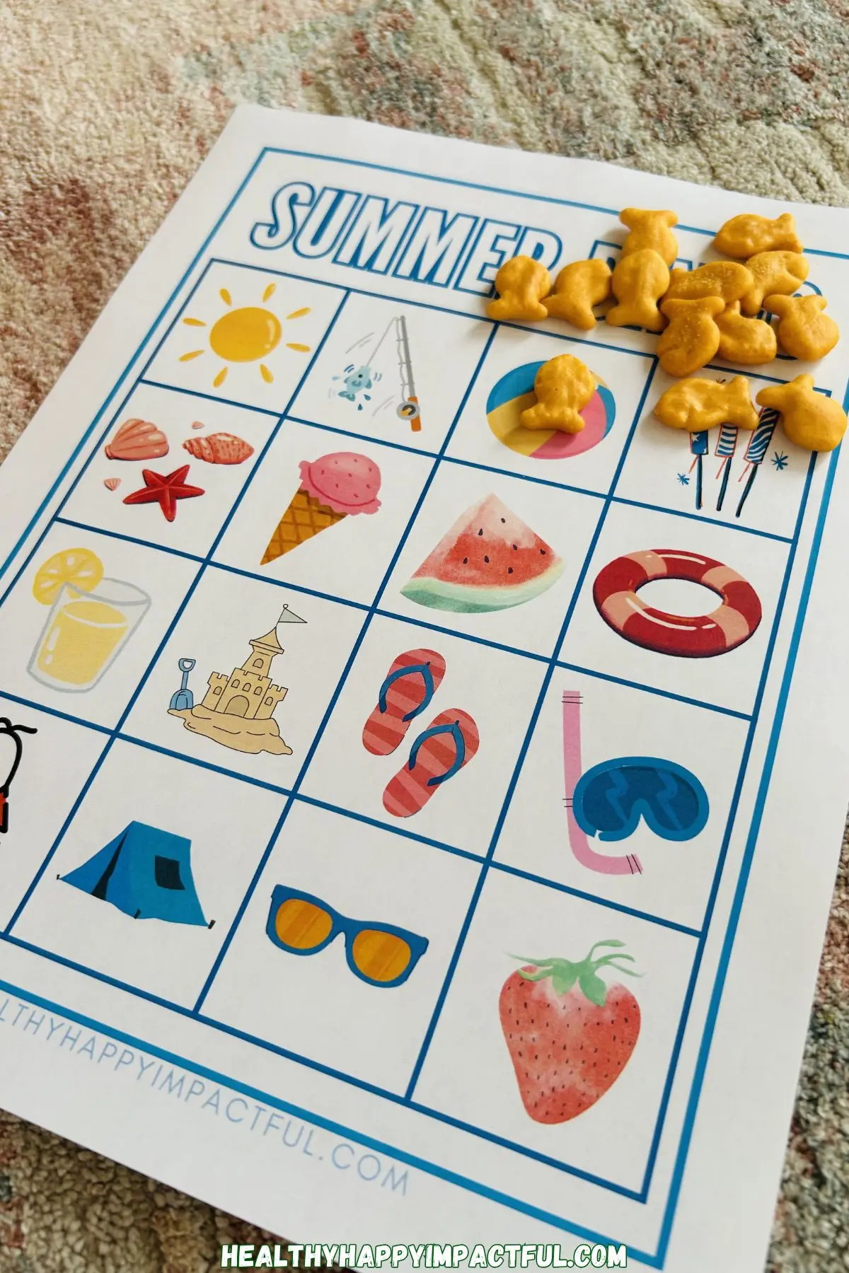 summer bingo free printable cards