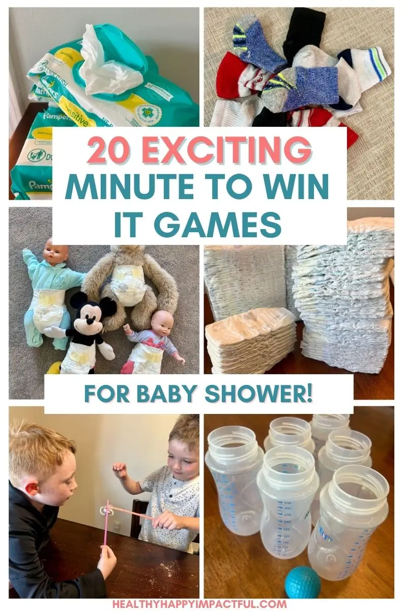 funny baby shower minute to win it games for friends, family