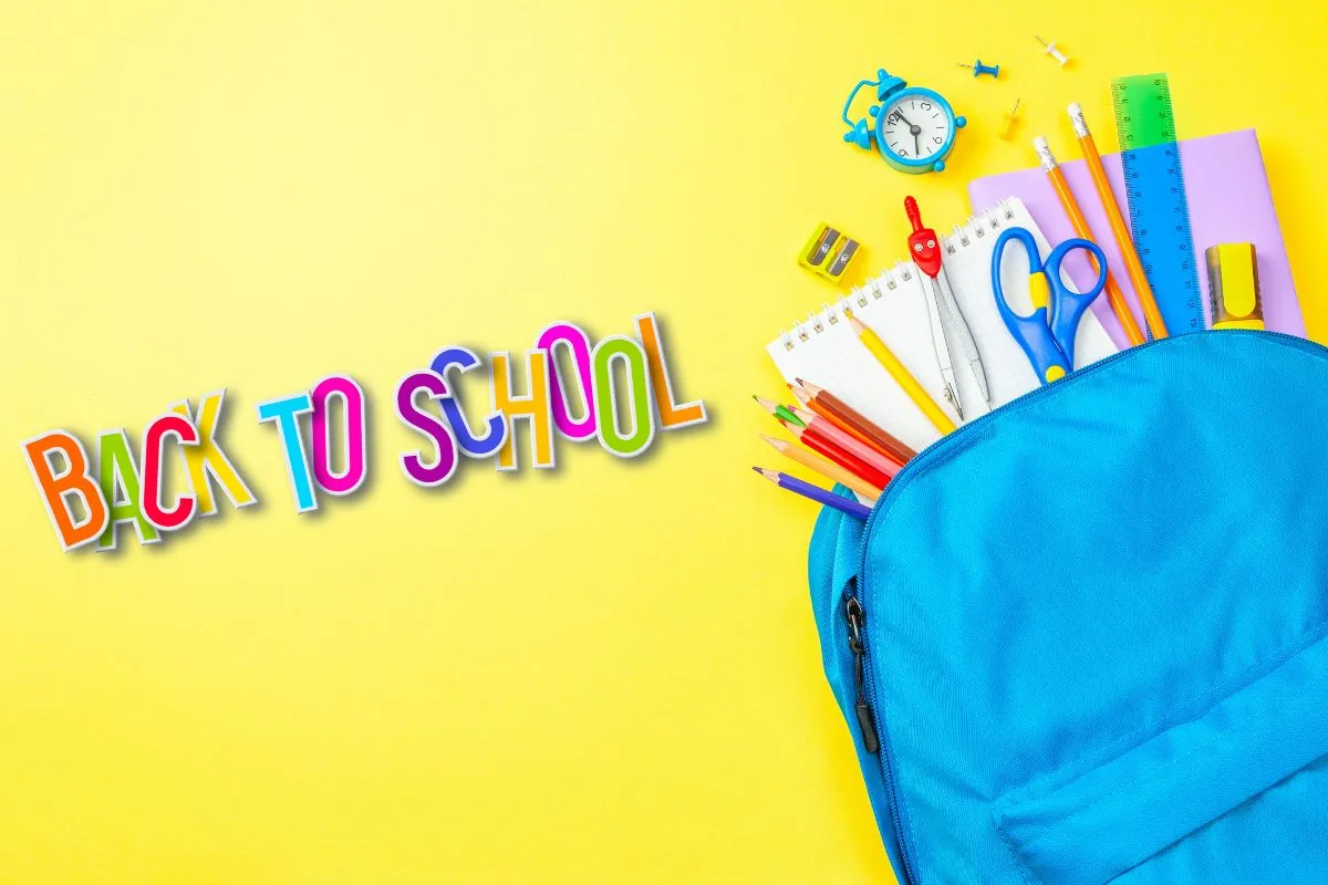 backpack with supplies