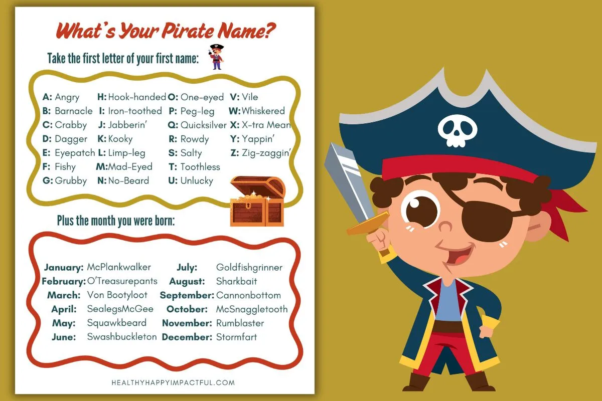 what's your pirate name activity generator