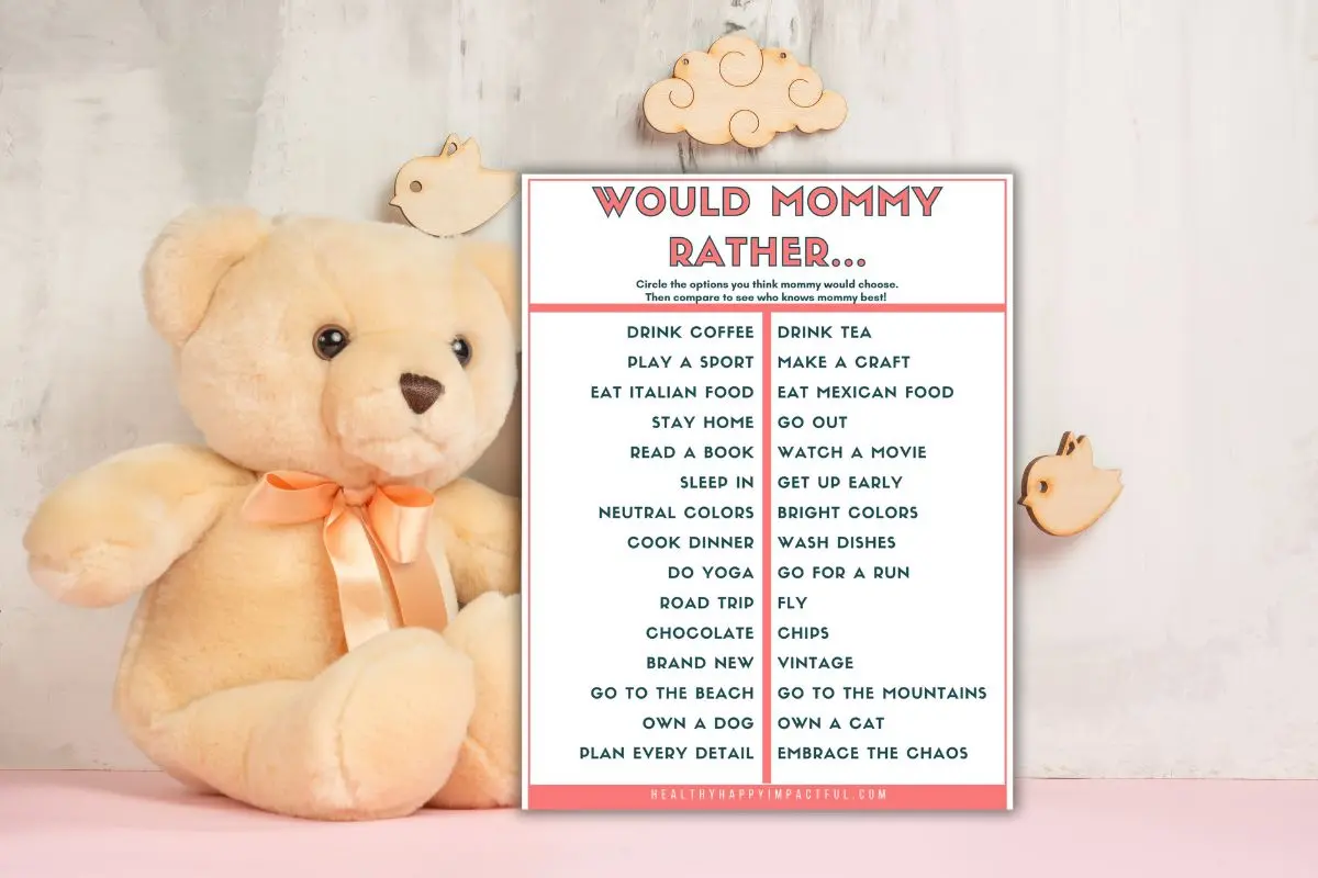 would mommy rather, baby shower baby sprinkle game for mommy to be