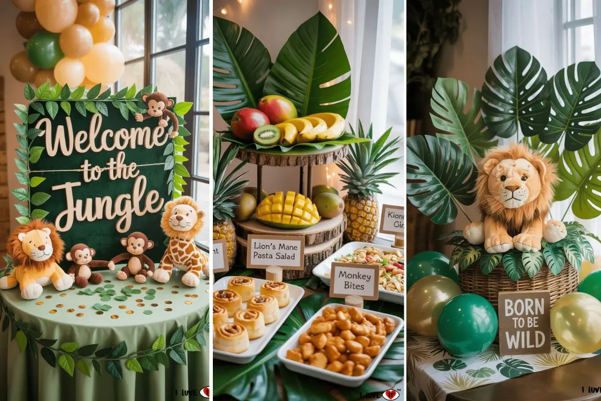 boys baby shower themes, safari