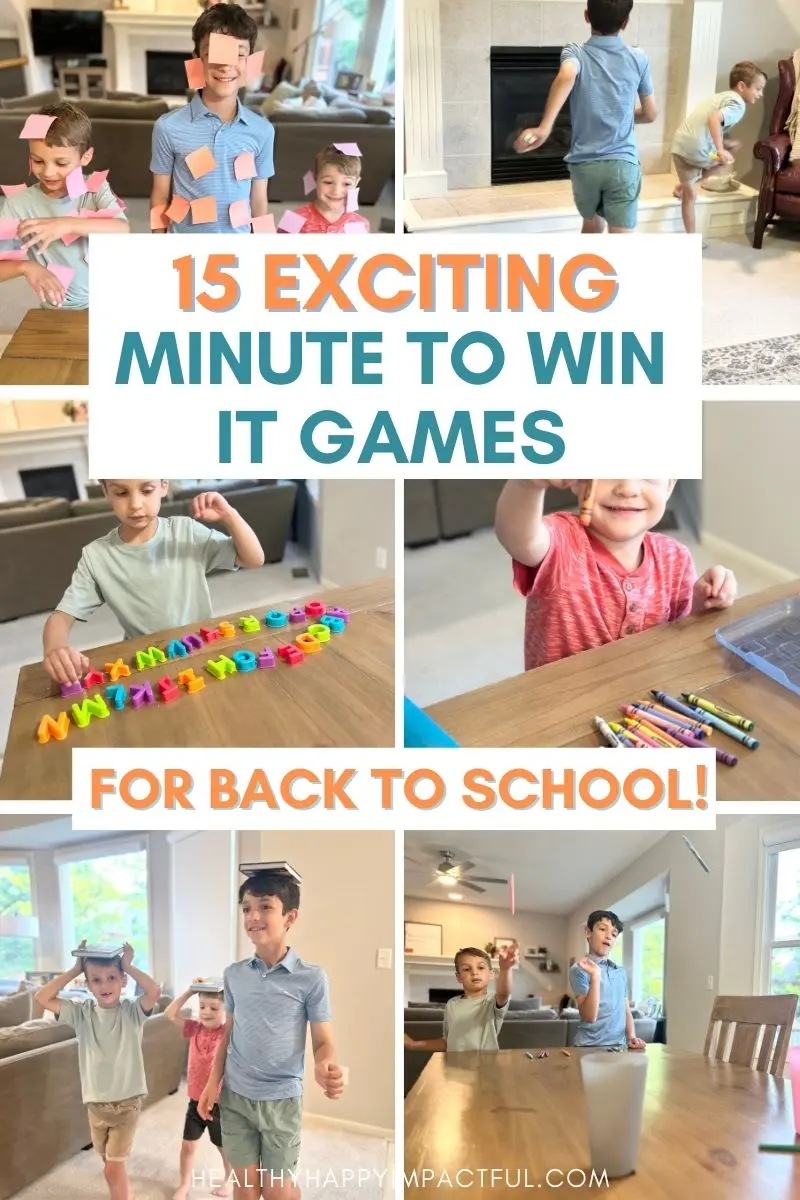 minute to win it games for the first week of school, back to school